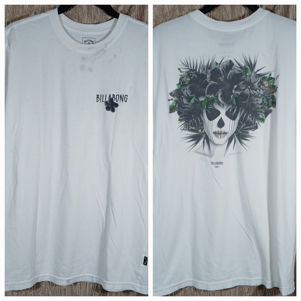 Billabong × Kamea Hadar T-Shirt Art Men's Small White Hawaiian Limited Edition *